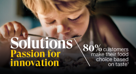 Solutions - passion for innovation (80% customers make their food choices based on taste)