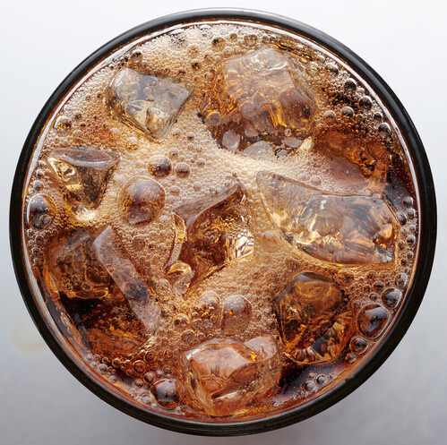 A fizzy beverage