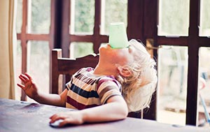 Child drinking milk