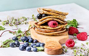 Fibre-fortified pancakes