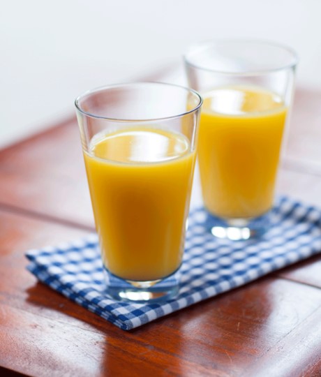 two cups of orange juice