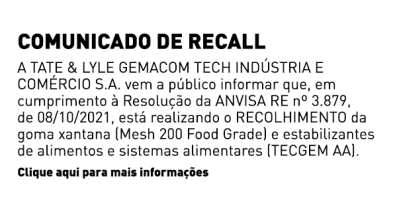 Comunicado de recall