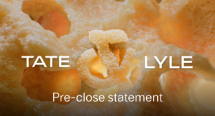 Tate & Lyle PLC: Pre-close statement