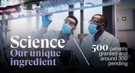 Science - our unique ingredient (500 patents granted and around 300 pending)