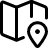 Black map icon Icon black map